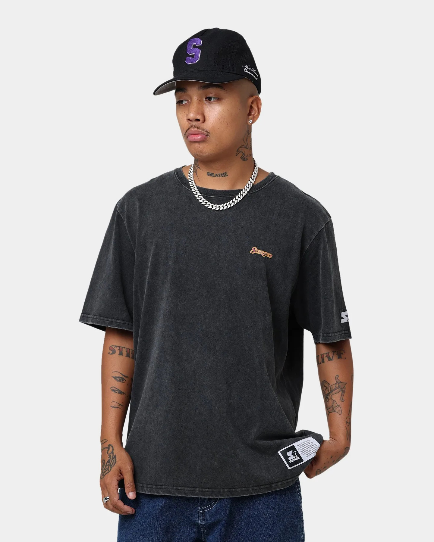Starter Running Script Vintage T-Shirt Washed Black